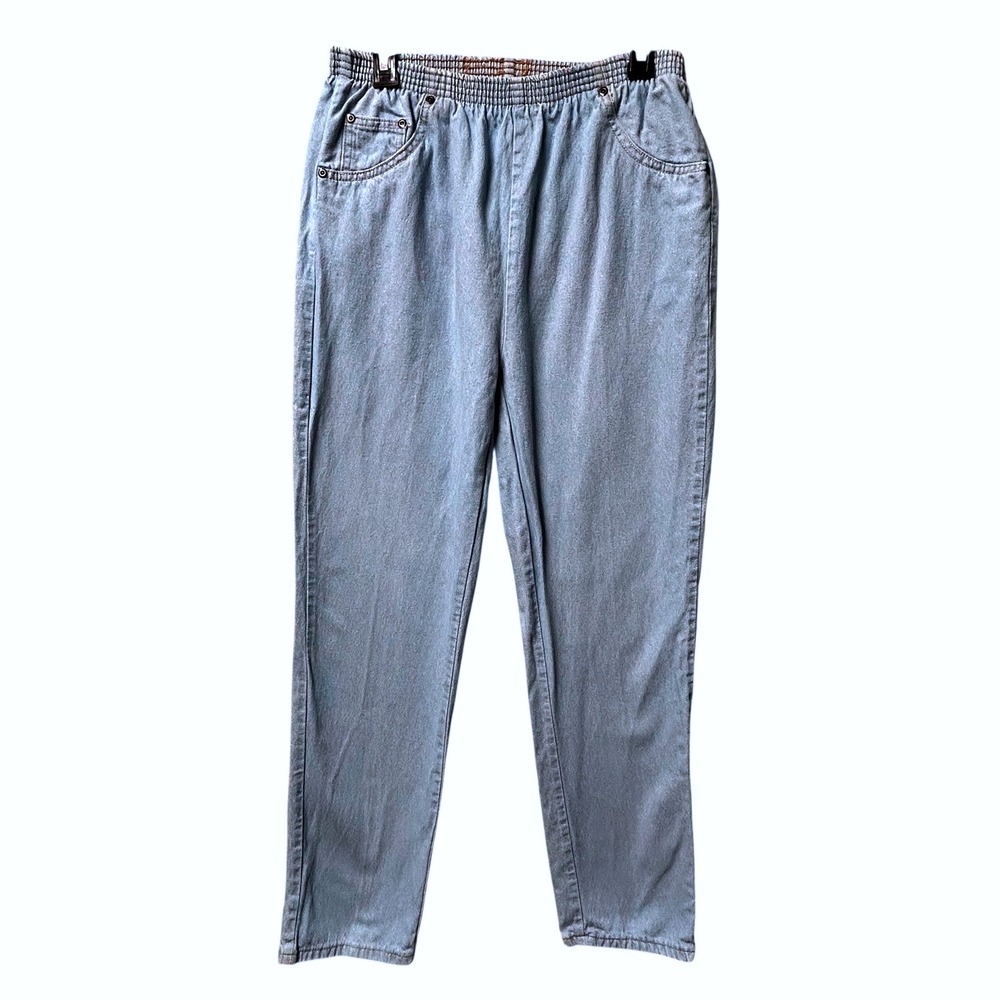 Bobbie Brooks Jeans Women's Size 10 Light Wash Denim Elastic‎ Waist Vintage Mom